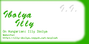 ibolya illy business card